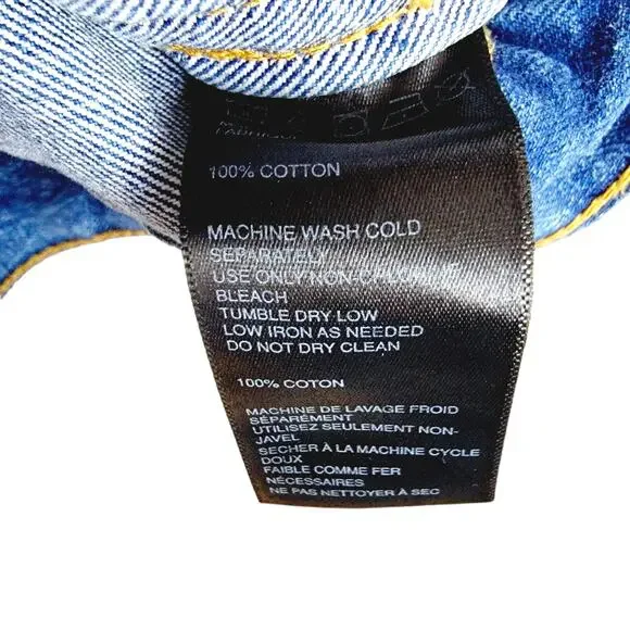 BDG Urban Outfitters Blue 100% Cotton Denim Trucker Jacket - Size M - Picture 5 of 5